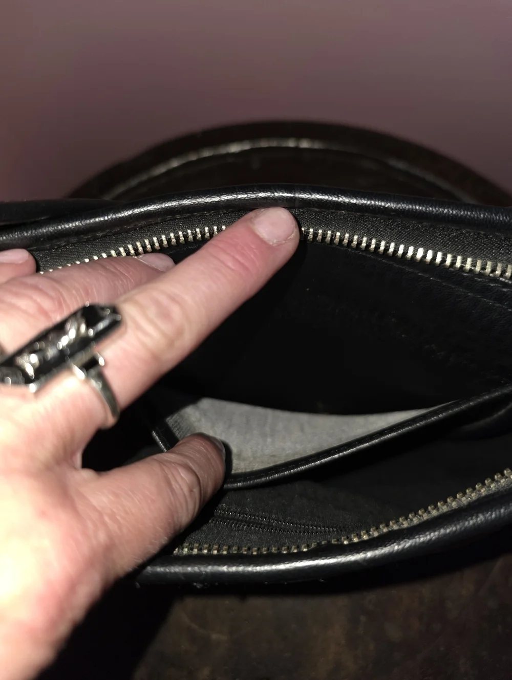 Coach Black Smooth Leather Shoulder Bag - Picture 9 of 16